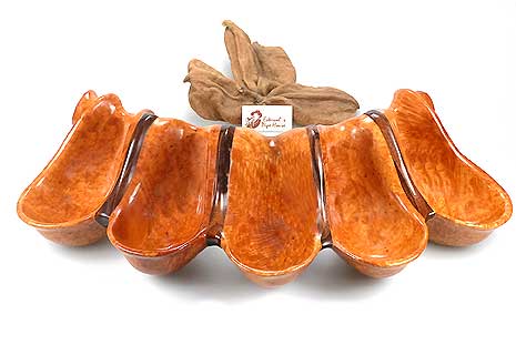 RO-EL Pipe Holder Solid Briarwood for five Pipes